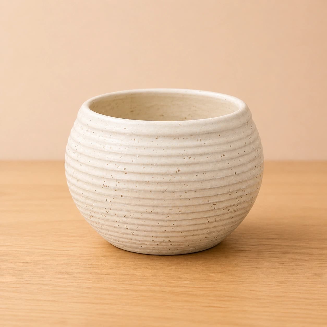 Round Textured Ceramic Planter Pot