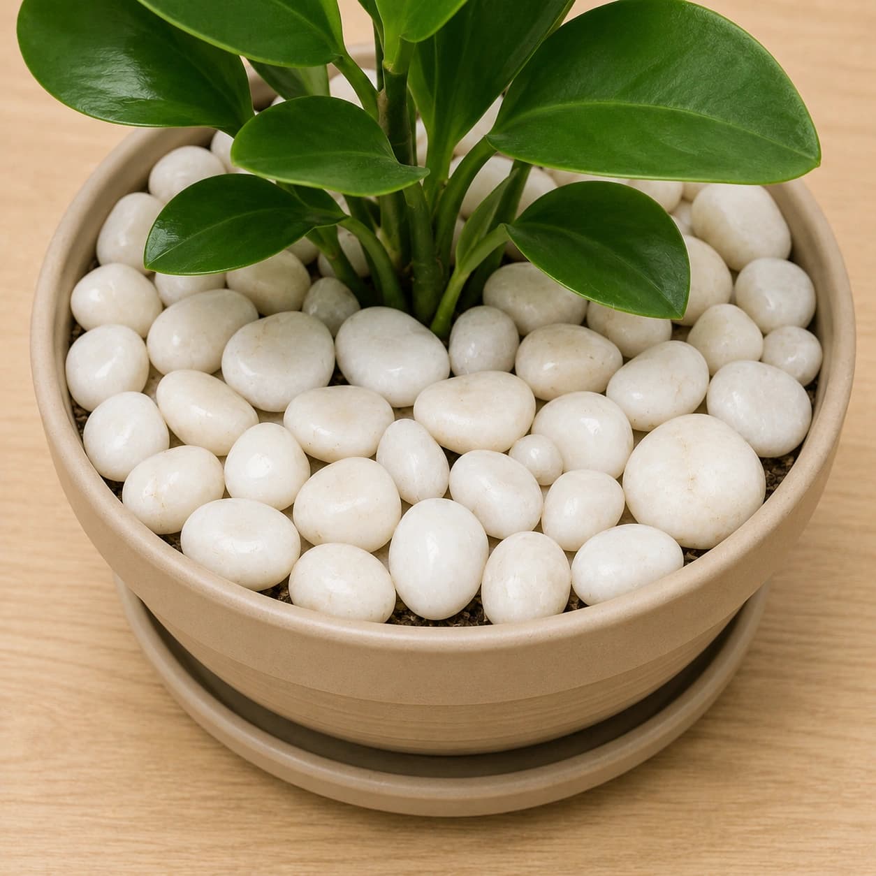 White Decorative Pebbles for Garden and Home Decor